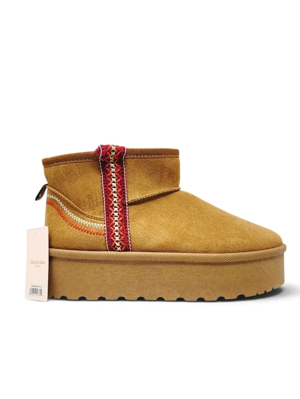 Olivia & Kate Rainy Ultra Mini Chestnut Platform Boots